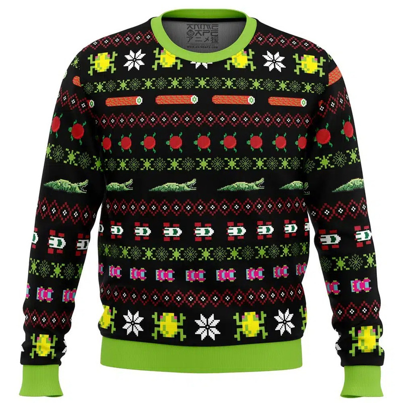 Frogs, Logs & Automobiles Frogger All Over Print Ugly Hoodie 3D Zip Hoodie 3D Ugly Christmas Sweater 3D Fleece Hoodie