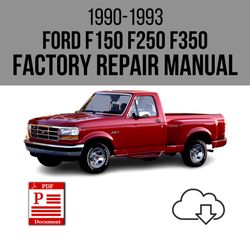 Ford F150 F250 F350 1990-1993 Workshop Service Repair Manual Download