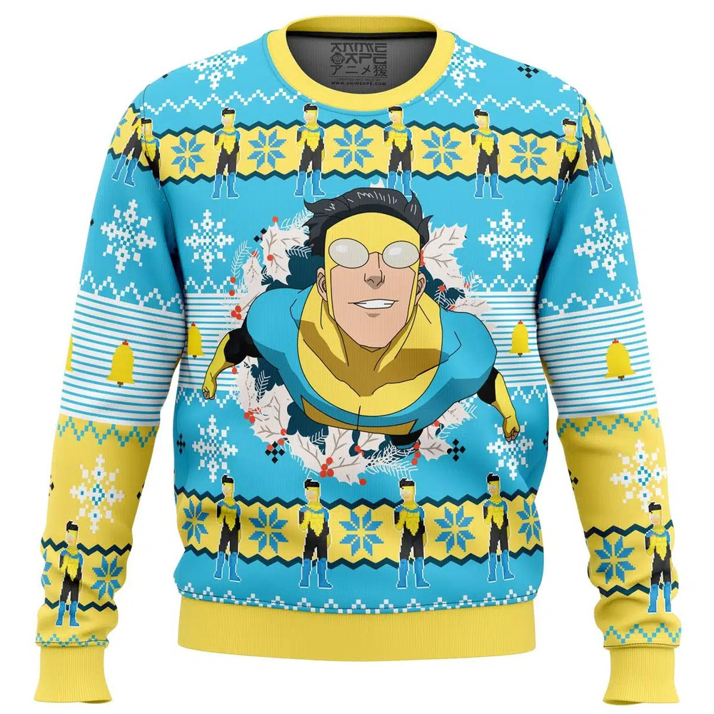 Invincible All Over Print Ugly Hoodie 3D Zip Hoodie 3D Ugly Christmas Sweater 3D Fleece Hoodie