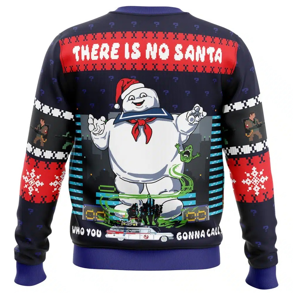 There Is No Santa Ghostbusters All Over Print Ugly Hoodie 3D Zip Hoodie 3D Ugly Christmas Sweater 3D Fleece Hoodie
