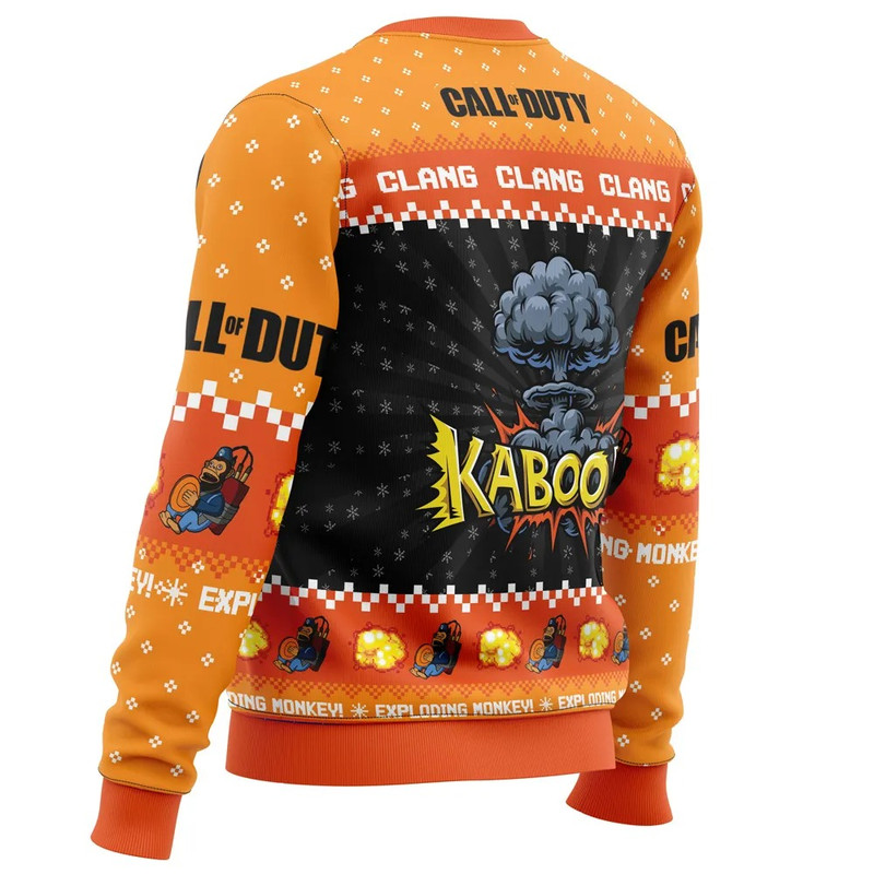 Monkey Bomb Call of Duty All Over Print Ugly Hoodie 3D Zip Hoodie 3D Ugly Christmas Sweater 3D Fleece Hoodie