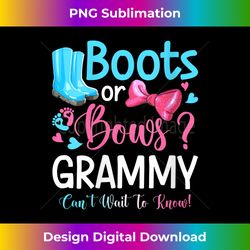 Womens Gender Reveal Boots Or Bows Grammy Matching Baby Party V- - Bespoke Sublimation Digital File - Channel Your Creative Rebel