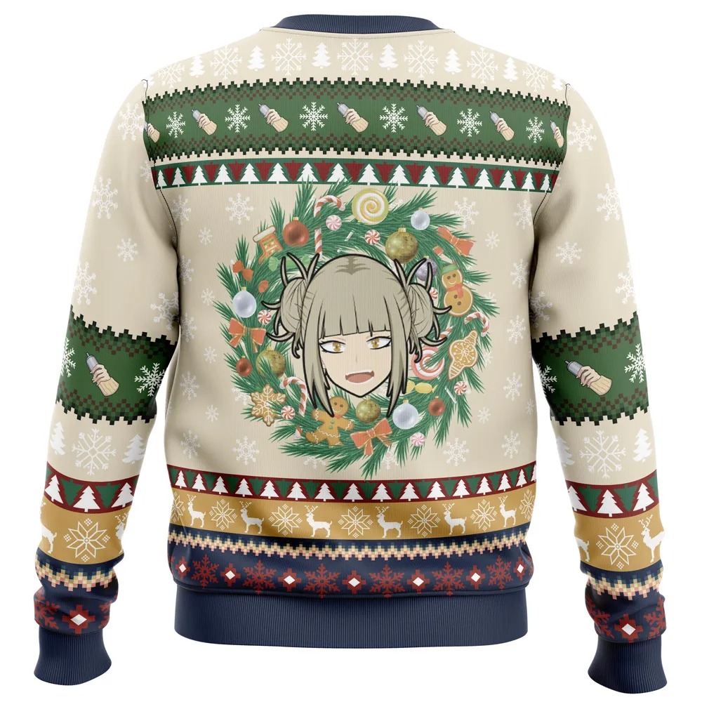 Himiko Tora Christmas My Hero Academia Ugly Hoodie 3D Zip Hoodie 3D Ugly Christmas Sweater 3D Fleece Hoodie