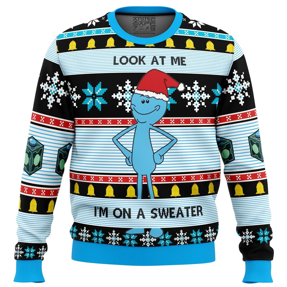 Mr. Meeseeks All Over Print Ugly Hoodie 3D Zip Hoodie 3D Ugly Christmas Sweater 3D Fleece Hoodie