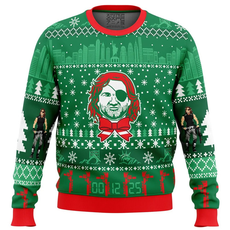 Russell for the Holidays Escape in New York Ugly Hoodie 3D Zip Hoodie 3D Ugly Christmas Sweater 3D Fleece Hoodie