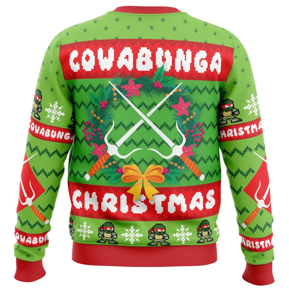 Christmas Teenage Mutant Ninja Turtles Ugly Hoodie 3D Zip Hoodie 3D Ugly Christmas Sweater 3D Fleece Hoodie