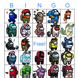 among us bingo cards printable,bingo party game,50 unique bingo cards,digital download pdf