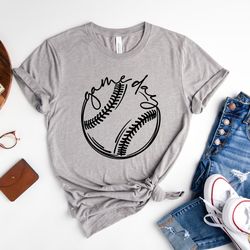 baseball t-shirt, game day baseball, women baseball tee, baseball mom shirt