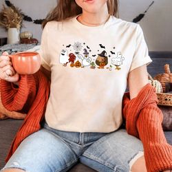 chicken ghost halloween shirt, women chicken sweatshirt, love chickens, chicken mom shirt, spooky season shirt, ghost fu