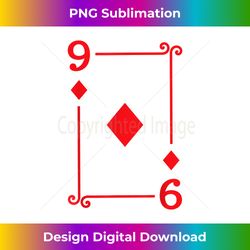 playing cards - matching diamonds card suits - nine - urban sublimation png design - customize with flair
