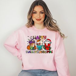 hallothanksmas shirt, gnome sweatshirt, holiday gnome shirt, halloween shirt, thanksgiving shirt, christmas shirt, holid