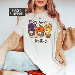 hocus pocus coffee shirt, halloween shirt, sanderson sisters, witches brew shirt, halloween coffee tee, fall coffee