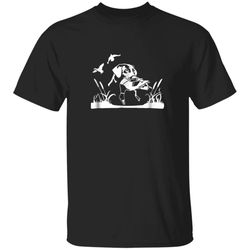 bird dog duck hunting willow in the marsh hunter tshirt
