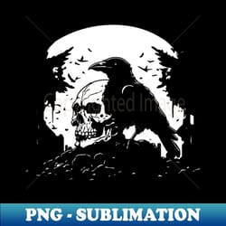 crow and skull design - sublimation-ready png file - bring your designs to life