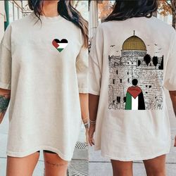 free palestine double-side tshirt, gaza palestine support shirt, free gaza sweatshirt, end occupation palestine sweatshi