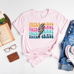 third grade leopard shirt, back to school shirt, welcome back to school tee, teacher appreciation shirt, school shirt gi