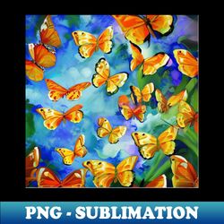 Stroke of Genius Butterflies in Oil Painting - Instant Sublimation Digital Download - Transform Your Sublimation Creations