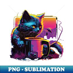 Coffee and cat - High-Quality PNG Sublimation Download - Perfect for Sublimation Art