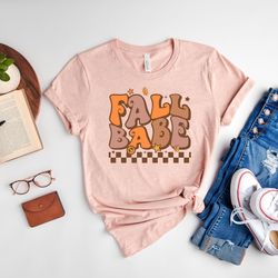 fall babe shirt, retro halloween comfort colors shirt, fall season t-shirt, vintage halloween shirt, halloween clothes,