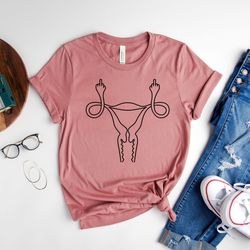 middle finger uterus shirt, feminist shirt, women's right shirt, pro choice tee, abortion rights, protester shirt