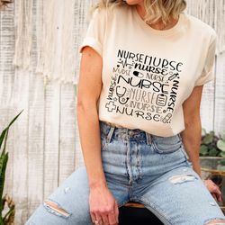 nurse shirt, nurses week shirt, nursing school shirt, nurse work tee, stethoscope shirt, rn t-shirt, gift for nurse stud