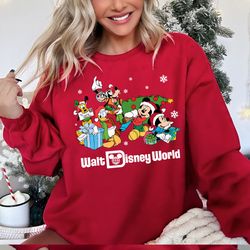 retro disney mickey and friends christmas shirt, disneyworld christmas shirt,disney family christmas shirt,wdw magic kin