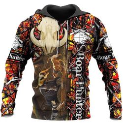 boar hunting 3d all over printed hoodie hn191117