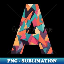 Letter A with a pattern of geometric shapes - Stylish Sublimation Digital Download - Unleash Your Creativity