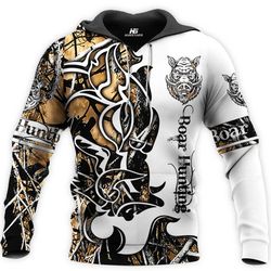 boar hunting 3d all over printed hoodie tt161108