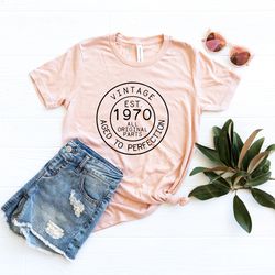 vintage 1970 shirt, 50th birthday gift, retro shirt, 50th birthday party shirt, 1970 t-shirt graphic tee