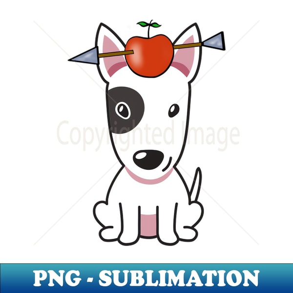 ZB-20231114-7395_Funny Bull terrier is playing william tell with an apple and arrow 7138.jpg