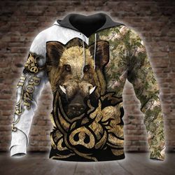 boar hunting 3d all over printed hoodie x091221