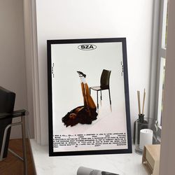 sza poster, sza sos poster, sza track list art print, sza vintage poster, sza fan gift, music poster, sza sos album art