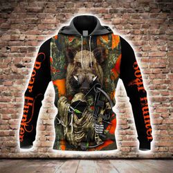 boar hunting all over printed hoodie bt311225