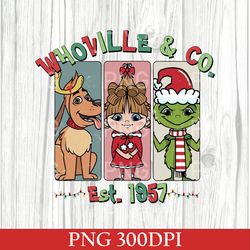 Whoville And Co PNG, Vintage Merry Grinchmas PNG, Vintage Christmas PNG, Christmas Family PNG, Merry Christmas Party PNG