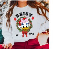 disney daisy est 1940 christmas sweatshirt, cute daisy shirt, disney santa daisy christmas shirt, women's daisy sweatshi
