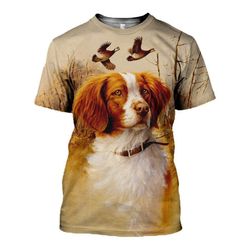 brittany spaniel hunting shirts and shorts 3d print for men for girls