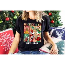 mickey and co est 1928 christmas shirt, disney world mickey shirt, disney family christmas shirt, mickey's very merry xm
