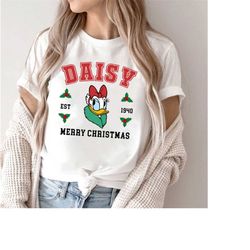 disney daisy christmas shirt, merry christmas daisy shirt, xmas daisy youth shirt, daisy disney christmas shirt, women's