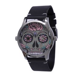 nameless Dual Time Watch (Skull) Gray Watches for Men Watches for Women