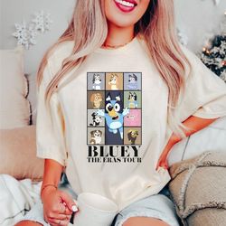 bluey eras tour shirt, bluey family shirt, bluey cartoon shirt, bluey birthday party t-shirt, bluey heeler tee
