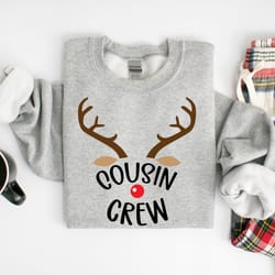 cousin crew sweatshirt, christmas deer sweater, cousin matching hoodie