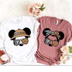 disney safari shirt, disneyland trip shirt, mickey and minnie shirt