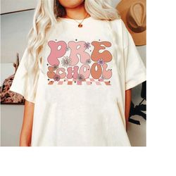 preschool shirt, preschool teacher shirt, preschool crew shirts, back to school shirt, retro preschool shirt, kids first