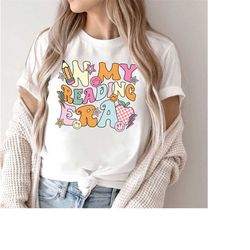in my reading teacher era shirt, retro reading teacher shirt, back to school shirt, teacher shirt