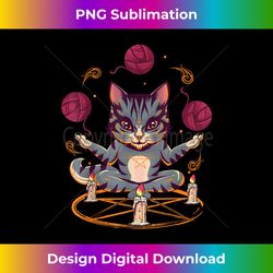 Evil Yarn Juggling Black Cat Devil Occult Satanic Penta - Timeless PNG Sublimation Download - Access the Spectrum of Sublimation Artistry