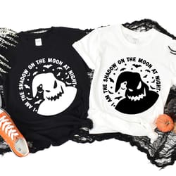 i am the shadow on the moon at night, oogie boogie shirt, nightmare before christmas