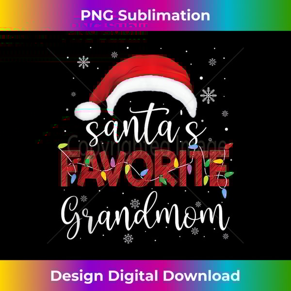 LY-20231115-4481_Ugly Sweater Christmas Santa's Favorite Grandmom Xmas Tank Top.jpg