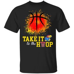 kansas jayhawks take it to the hoop tshirt apparel