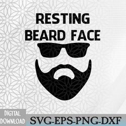 resting beard face funny beard svg, eps, png, dxf, digital download